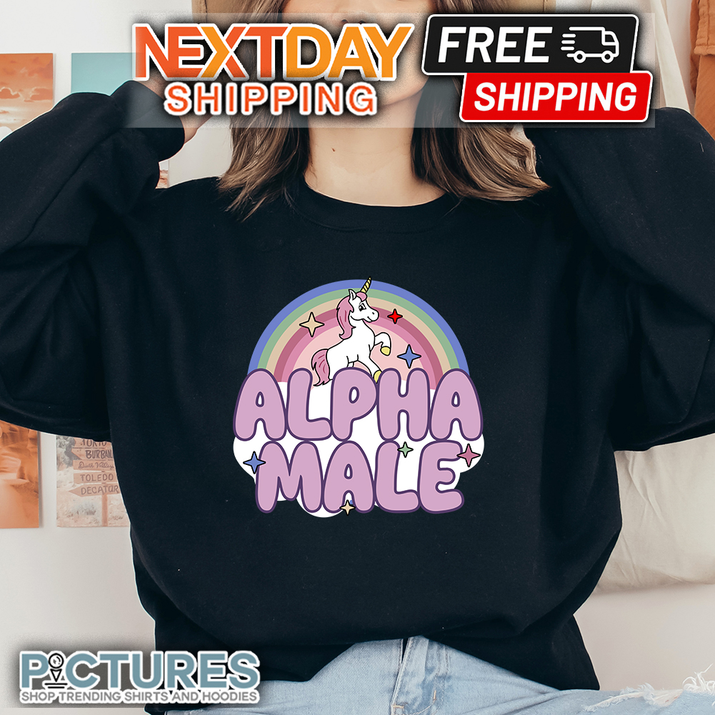 and v-neck Rainbow Male shipping Alpha top shirt, FREE Unisex tee, hoodie, Unicorn sweater, tank