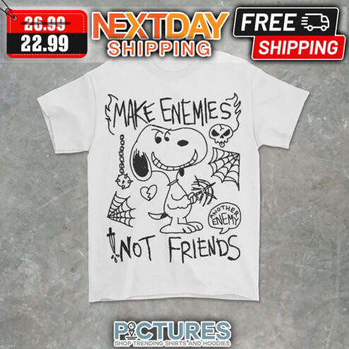 Snoopy Make Enemies Another Enemy Not Friends Halloween shirt