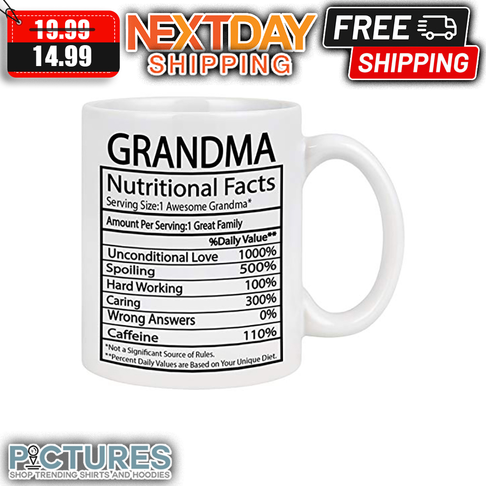 Grandma Nutritional Facts mug