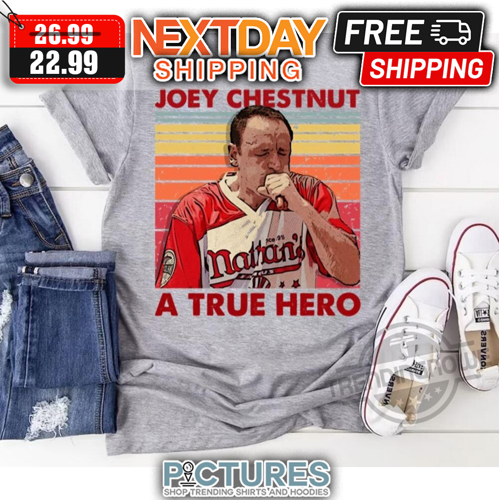 Joey Chestnut A True Hero Retro Vintage shirt