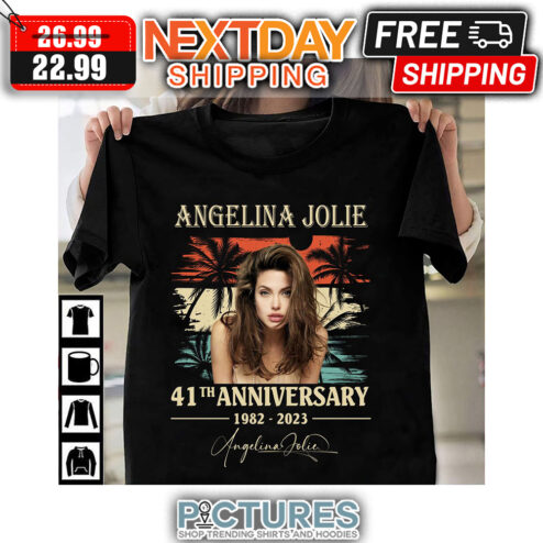 Angelina Jolie 41th Anniversary 1982-2023 Signature Vintage shirt