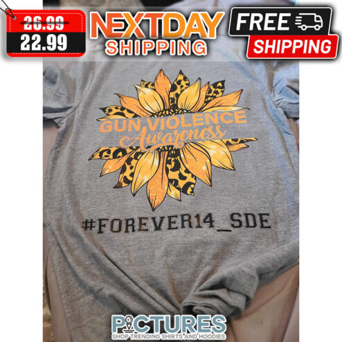 Sunflower Leopard Gun Violence Awareness Forever 14 SDE shirt