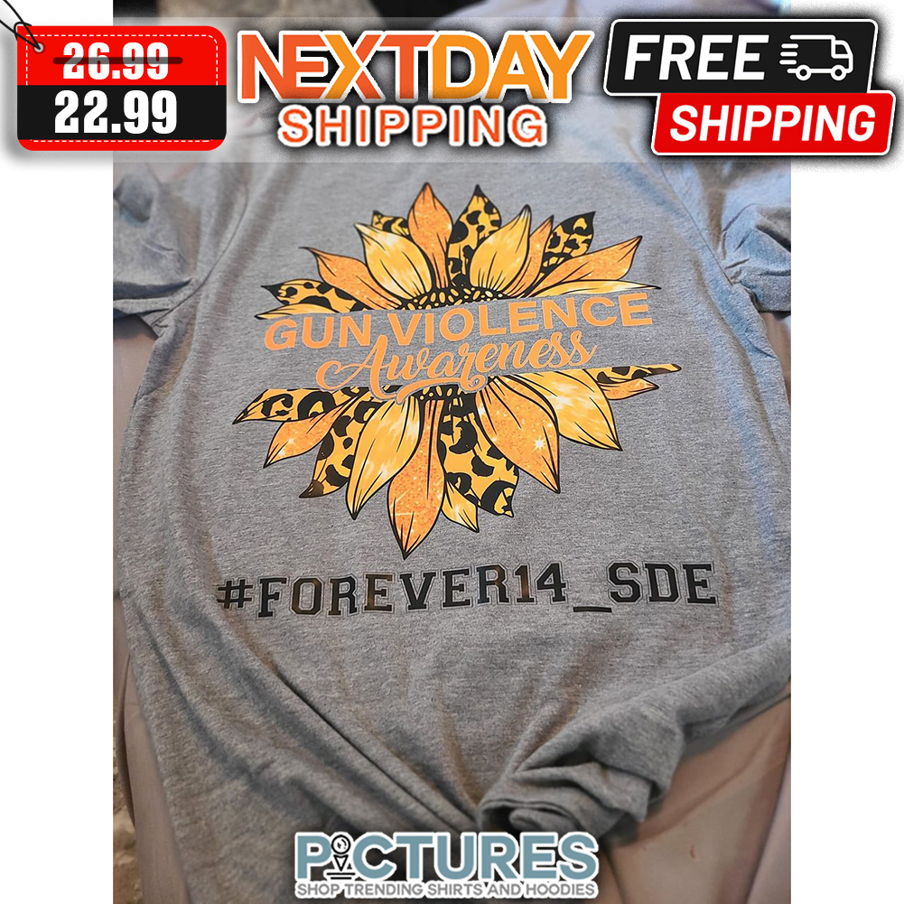 Sunflower Leopard Gun Violence Awareness Forever 14 SDE shirt
