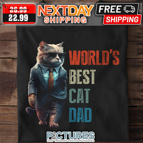 World's Best Cat Dad Retro Vintage shirt