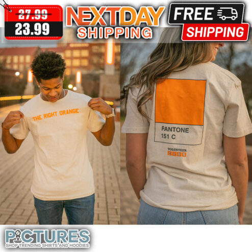 The Right Orange Pantone 151 C Volunteer Club shirt