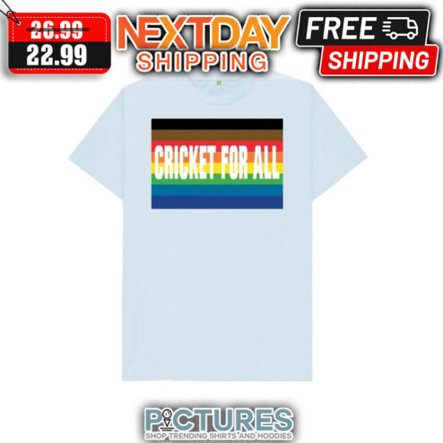 Cricket For All LGBT Flag shirt