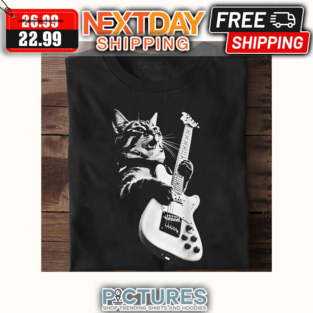 Cat Play Guitar shirt