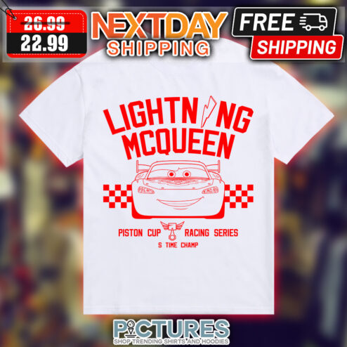 Car Lightning McQueen Piston Cup Racing Series S Time Champ shirt