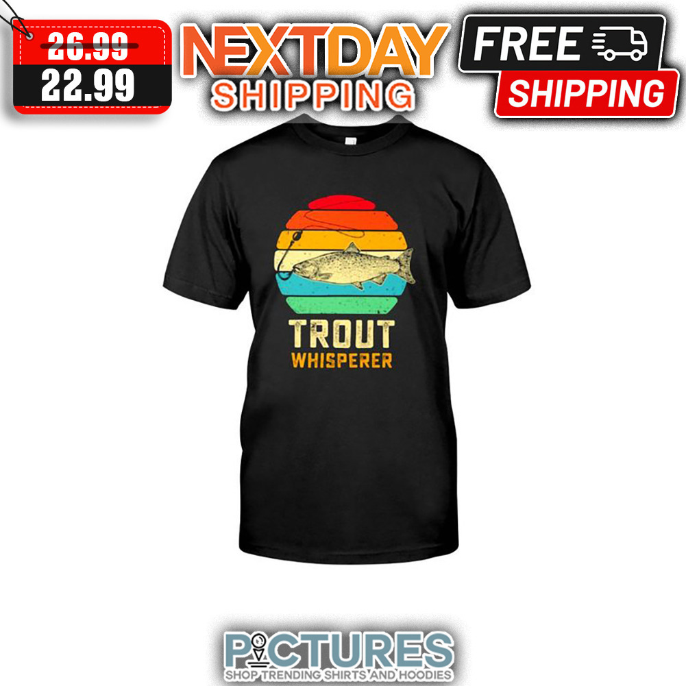 Fishing Trout Whisperer Retro Sunset Vintage shirt