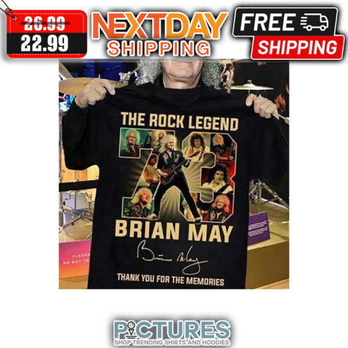 The Rock Legend 73th Brian May Thank You For The Memories Signature shirt