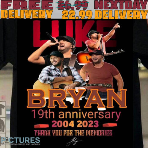 Luke Bryan 19th Anniversary 2004 2023 Thank you for the memories Shirt