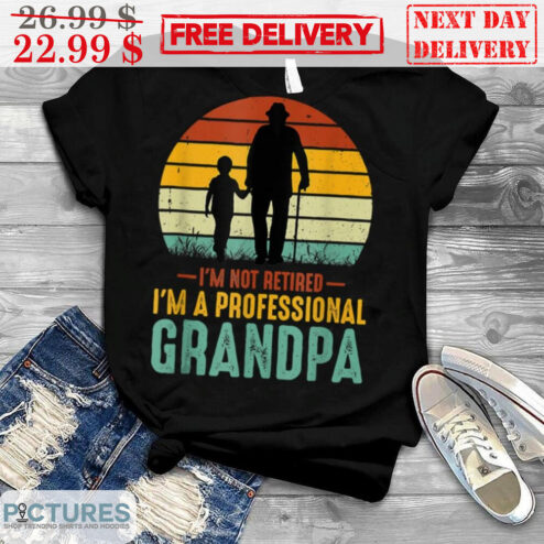 I'm Not Retired I'm A Professional Grandpa Vintage Shirt