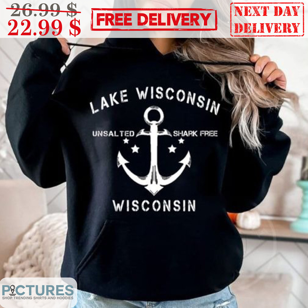 Anchor Lake Wisconsin Unsalted Shark Free Wisconsin Vintage Shirt