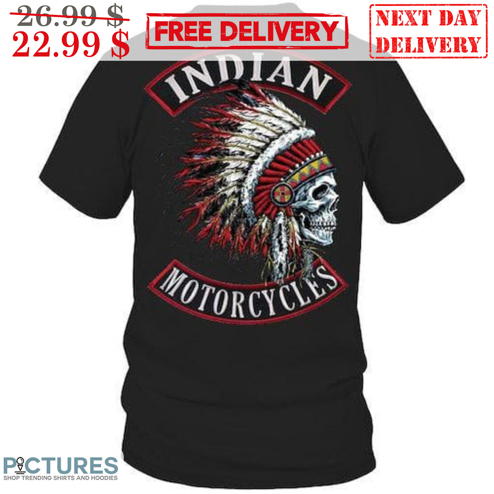 Apache Skull Native American Indian Motorcyles Shirt