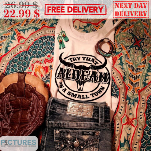 Skull Bull Aldean Try That In A Small Town Country Music Vintage Shirt