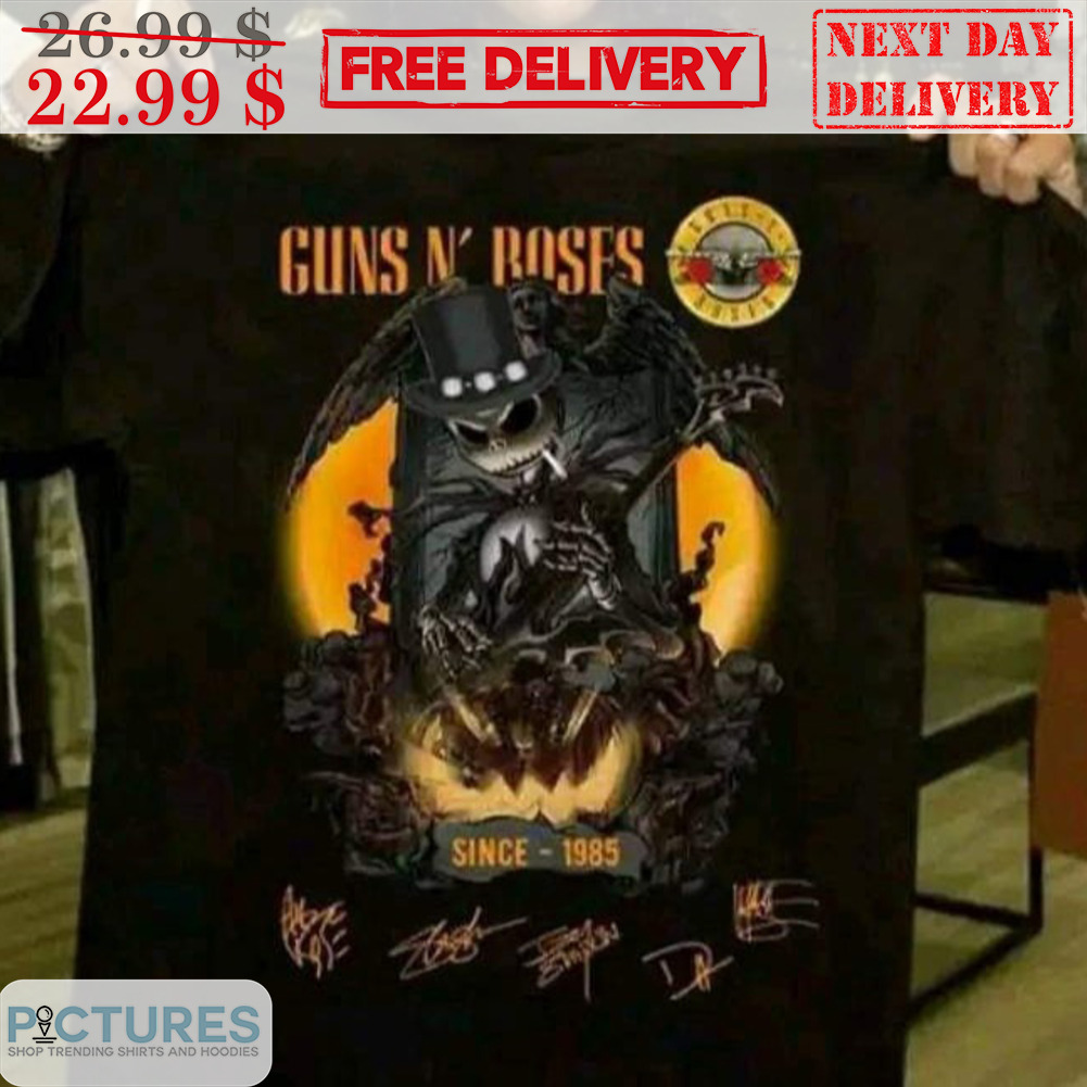 Guns N' Roses Jack Skellington Since-1985 Signature Halloween Shirt