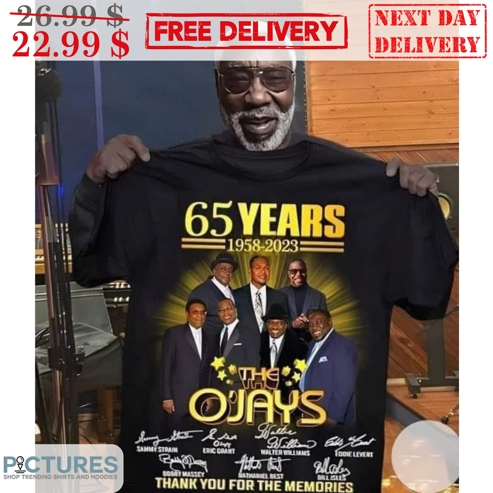 65 Years 1958-2023 The O'Jays Thank You For The Memories Signature Vintage Shirt