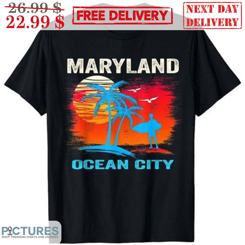 Summer Maryland Ocean City Sunset Vintage Shirt
