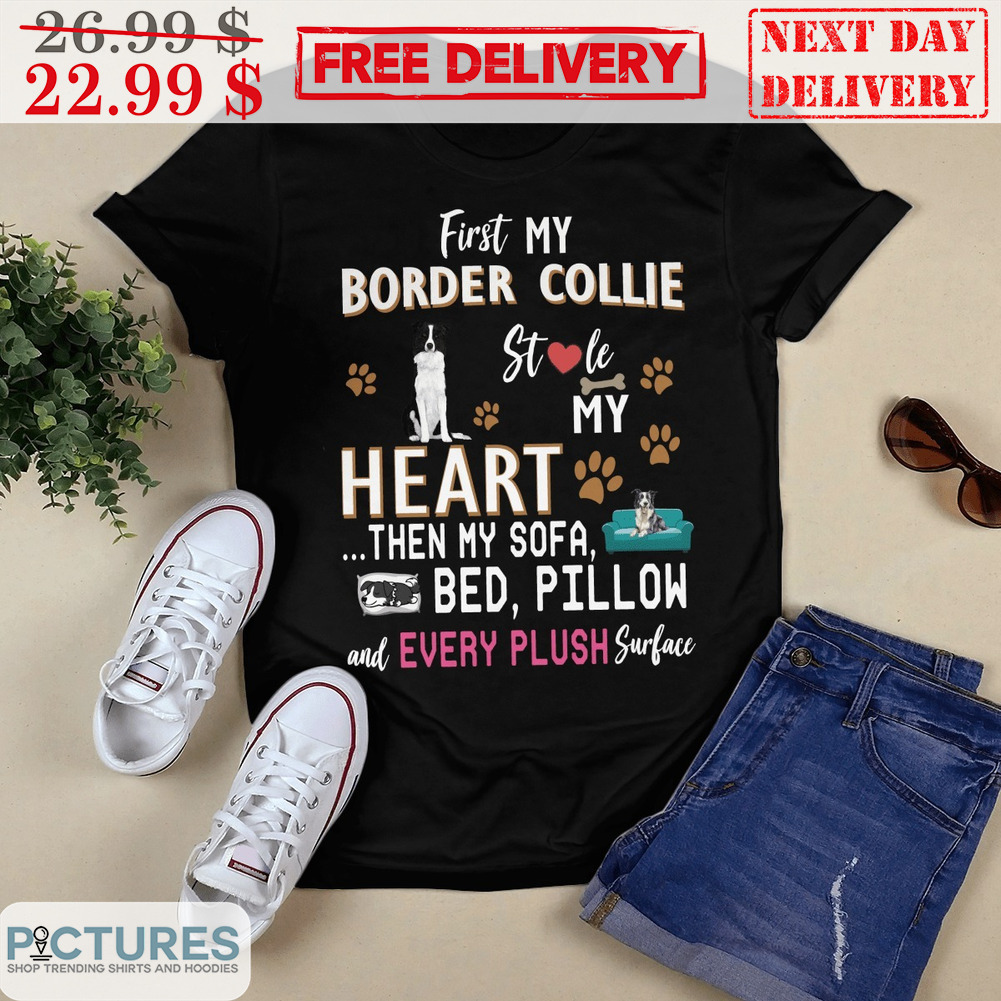 First My Border Collie Stole My Heart Then My Sofa Bed Pillow And Every Plush Surface Shirt