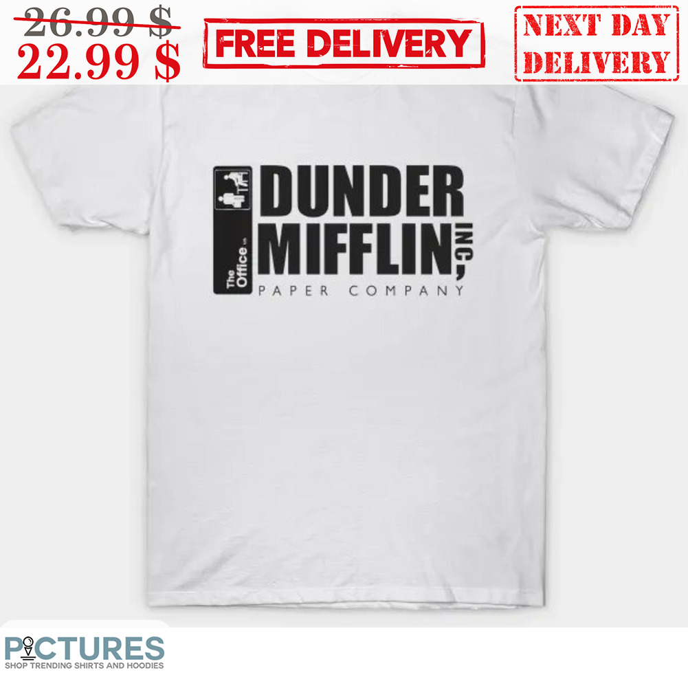 Dunder Mifflin Logo Mens Crew Neck Short Sleeve Classic Fit