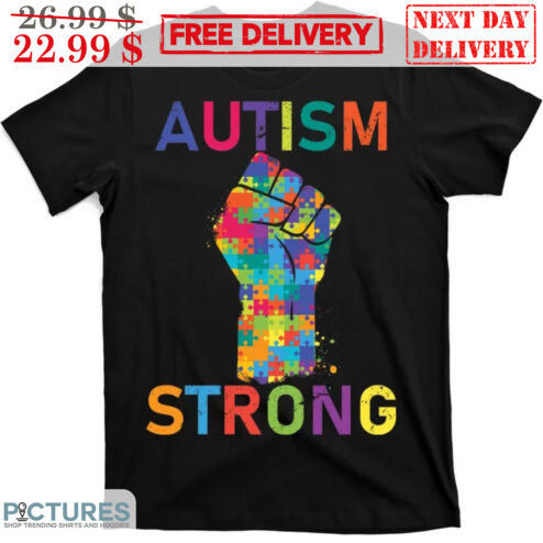 Autism Strong Fist Awareness Puzzle Shirt
