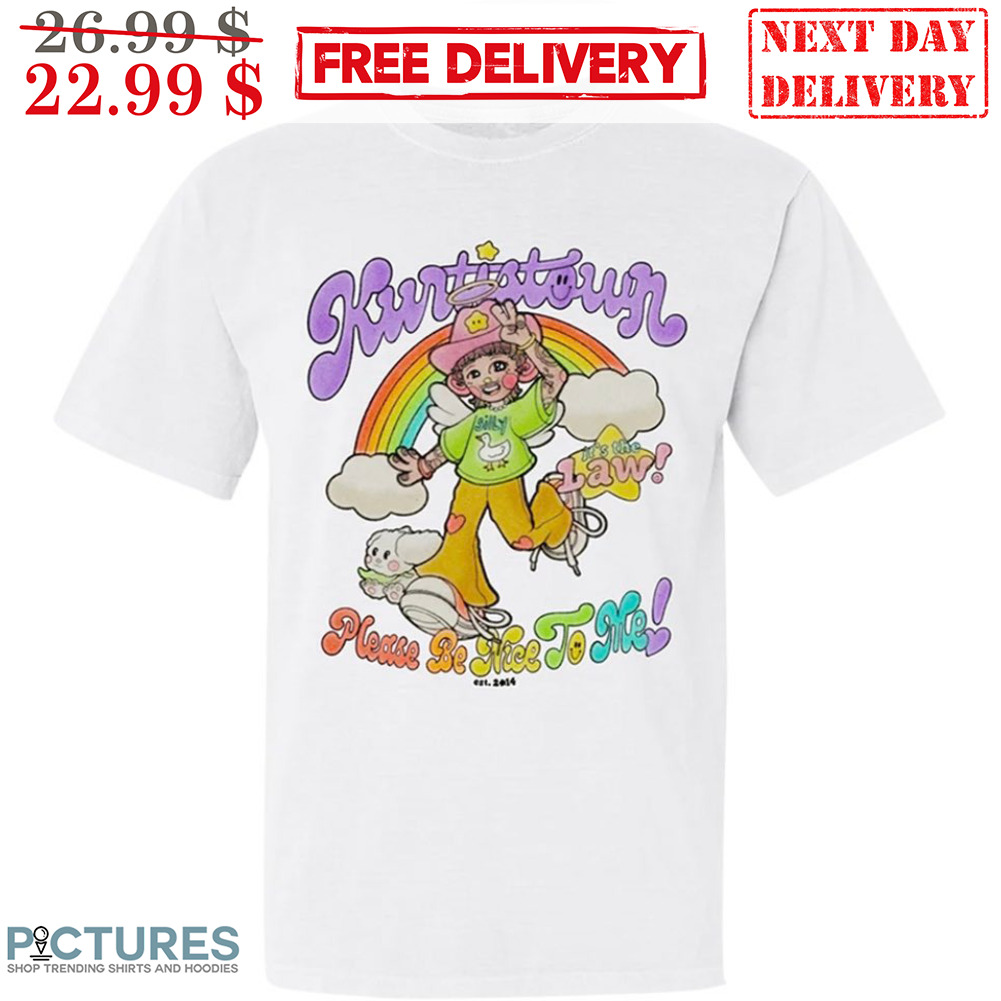 Kurtistown Please Be Nice To Me Cute Rainbow Cloud Shirt