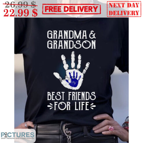 Handprints Grandma And Grandson Best Friends For Life Shirt