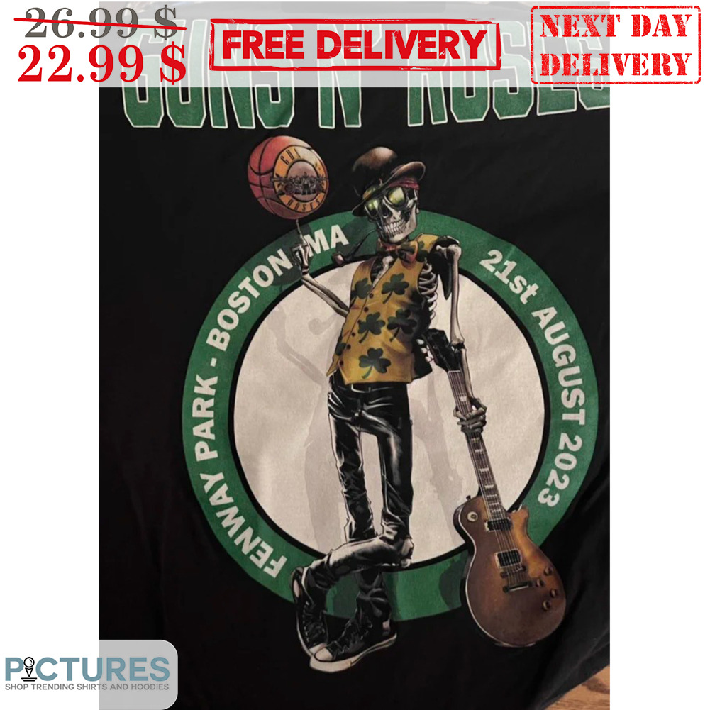 Skeleton Guns N' Roses Fenway Park Boston Ma 21st August 2023 Shirt