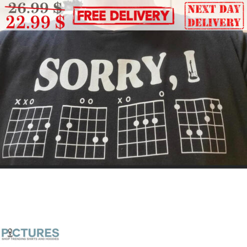 Sorry I DGAF Guitar Chords Funny Musician Shirt
