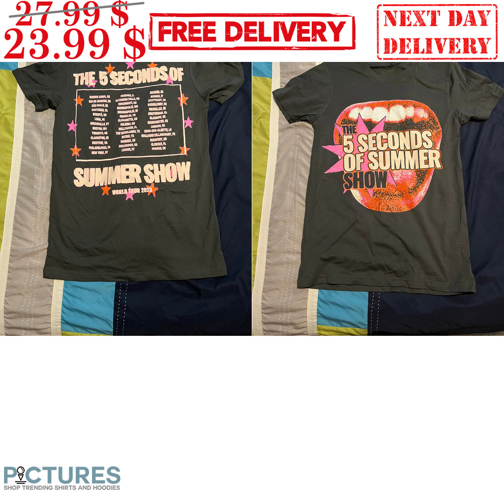 Mouth The 5 Seconds Of Summer Show World Tour 2023 Shirt