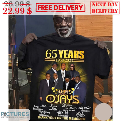 65 Years 1958-2023 The O'Jays Thank You For The Memories Signature Shirt