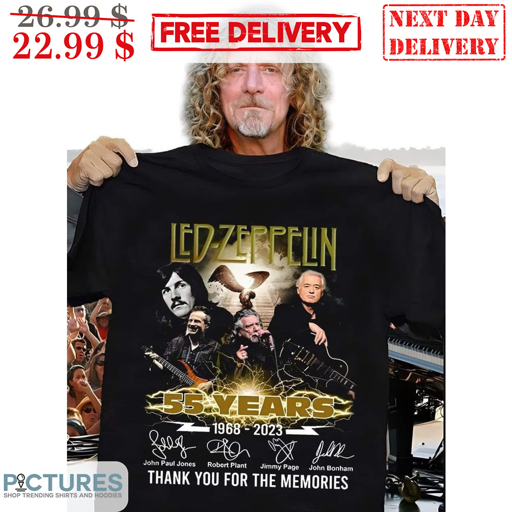Led-Zeppelin 55 Years Thank You For The Memories Signature Shirt