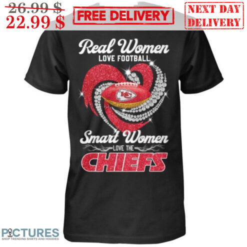 Real Women Love Football Smart Women Love The Chiefs Kansas City Chiefs  Shirt