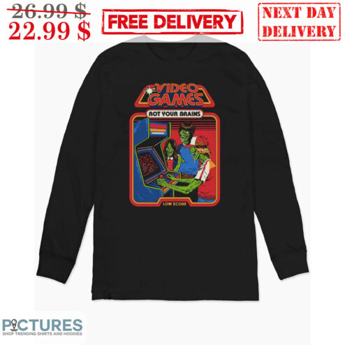 Steven Rhodes Zoombie Video Games Rot Your Brains Low Score Shirt