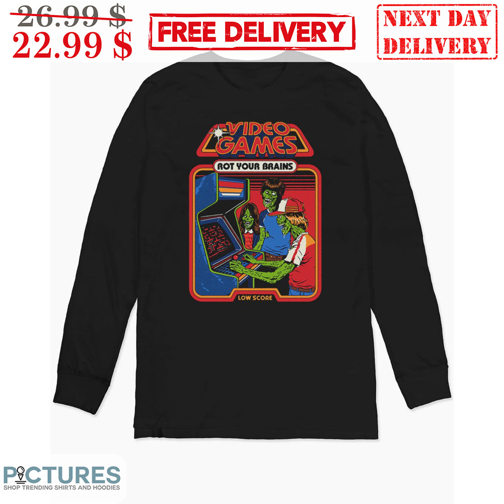 Steven Rhodes Zoombie Video Games Rot Your Brains Low Score Shirt