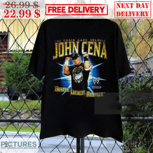 John Cena The Chain Gang Soldier Hustle Loyalty Respect WWE Shirt