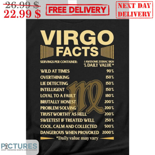 Virgo Facts Servings Per Container Shirt