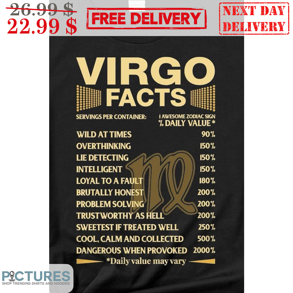 Virgo Facts Servings Per Container Shirt