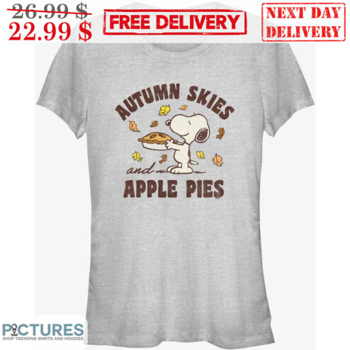 Snoopy Autumn Skies And Apple Pies Vintage Shirt