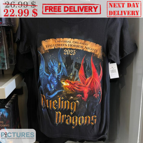 Universal Orlando Halloween Horror Nights 2023 Dueling Dragons Shirt
