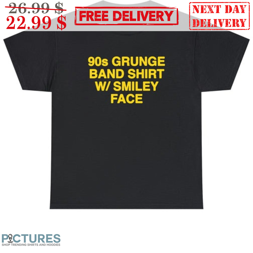 90s Grunge Band Shirt W Smiley Face Shirt