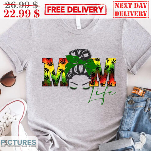 Messy Bun Hair Girl Summer Mom Life Shirt