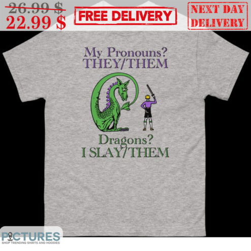 My Pronouns They Them Dragons I Slay Them Shirt