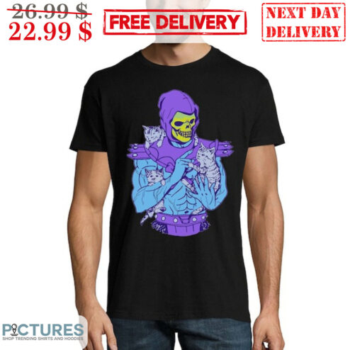 Cute Little Cats Kittens He Man And The Masters Of The Universe Skeletor Shirt