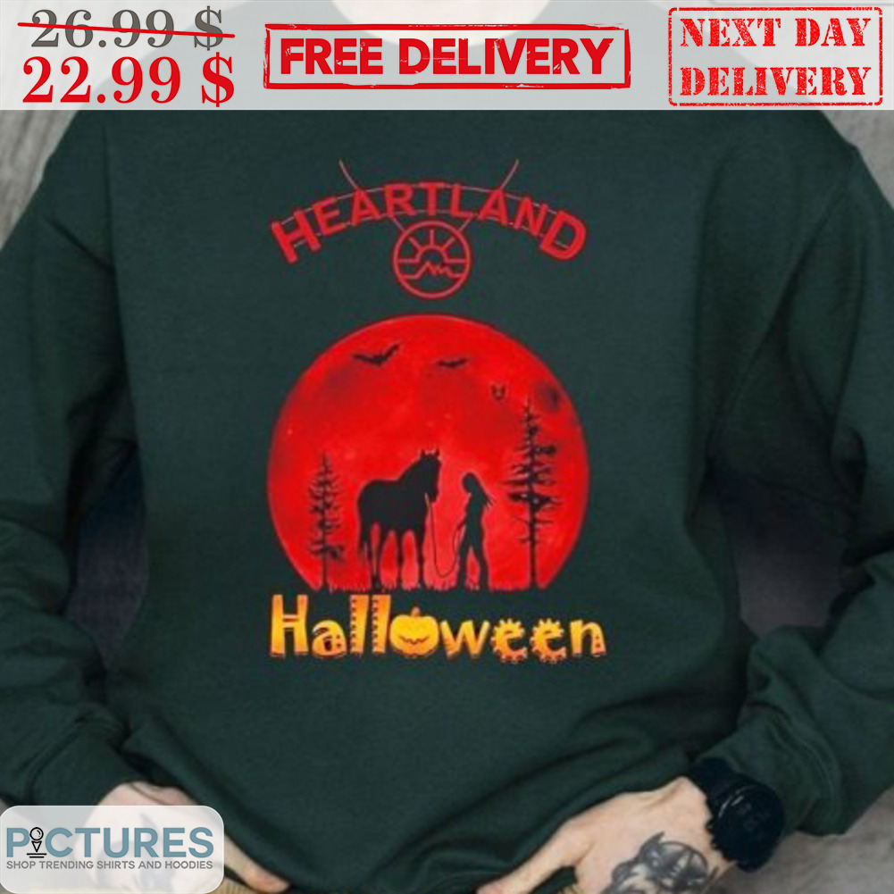 Girl And Horses Moon Heartland Halloween Shirt