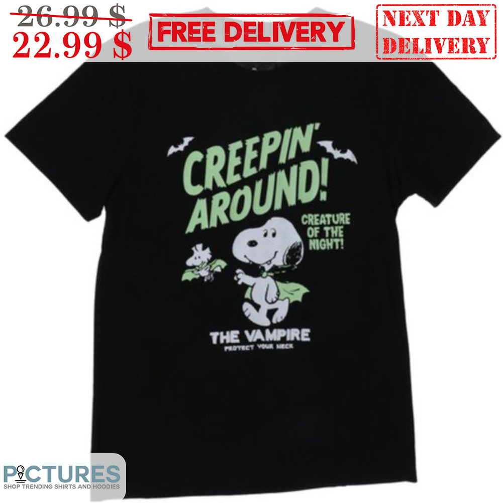 Snoopy Creepin' Around Creature Of The Night The Vampire Shirt