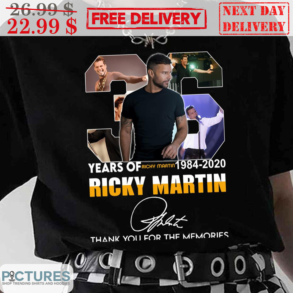 Ricky Martin Years Of Richy Martin Signature Thank You For The Memories Shirt