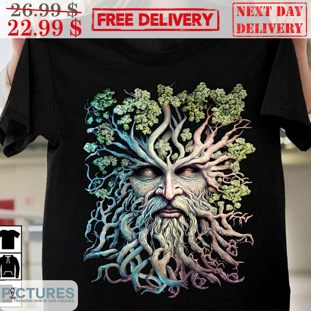 Greenman Old Man Hippie Tree Shirt