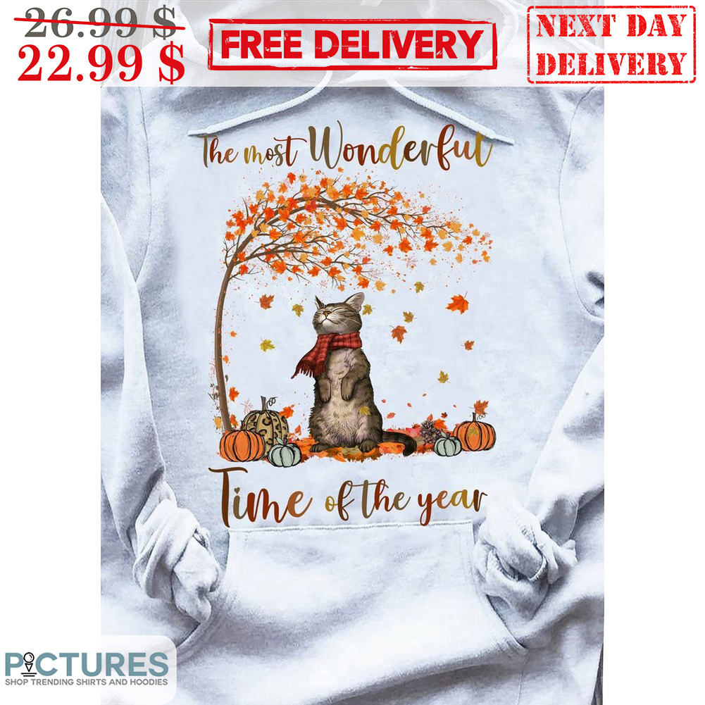 Cat Pumpkin The Most Wonderful Time Of The Year Shirt
