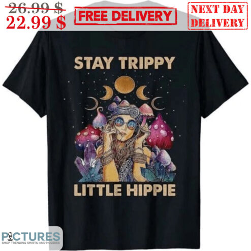 Lady Mushroom Stay Trippy Little Hippie Vintage Shirt